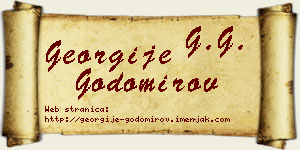 Georgije Godomirov vizit kartica
